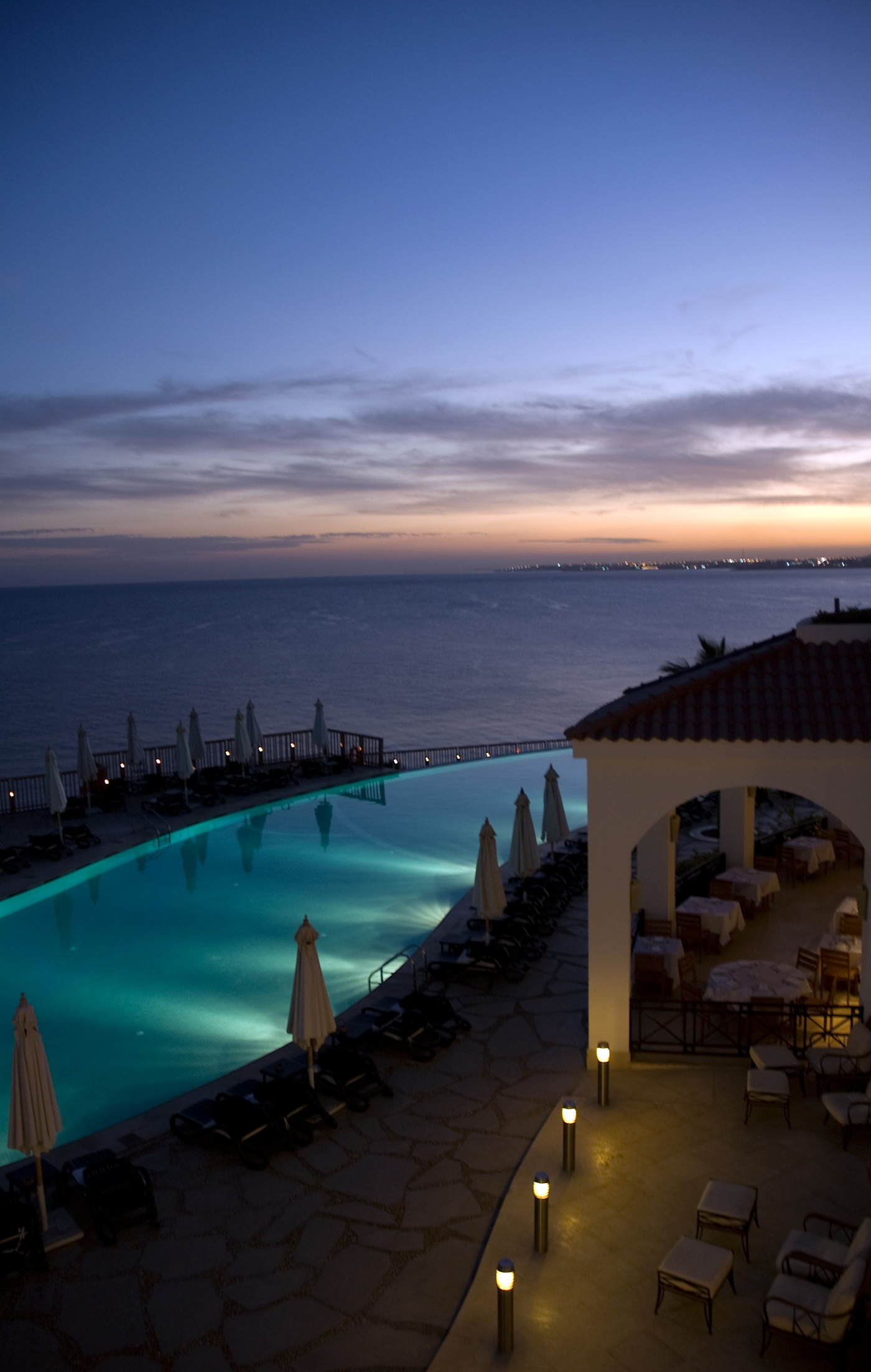 Sunset, Sea and Pool 