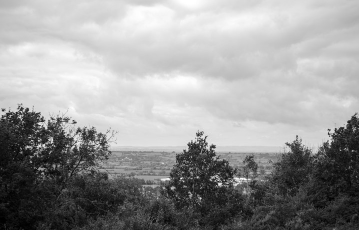 Black & White Landscape view from Cheddar Gorge