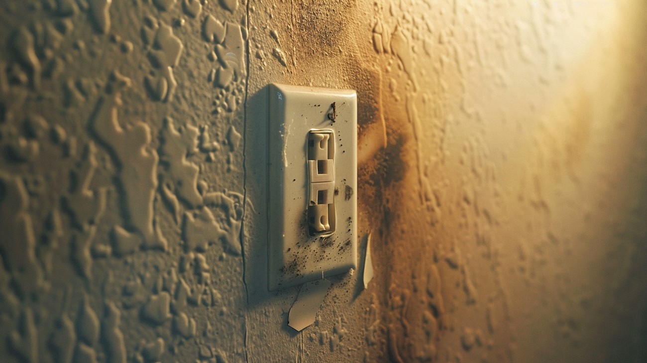 burning smell from outlet photo