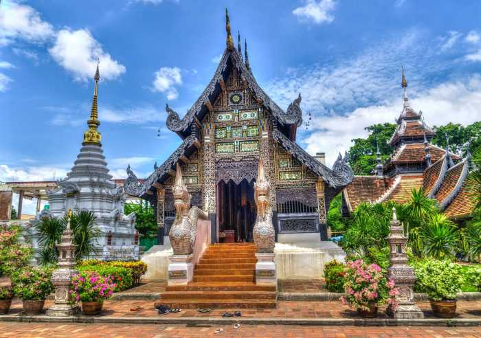 Templo en Chiang Mai en Tailandia