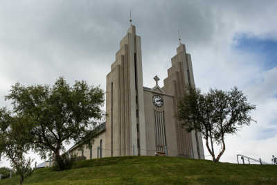 Iglesia de Akureyri en Islandia