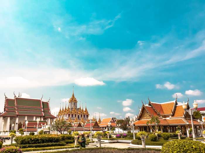 Templos en Bangkok en Tailandia