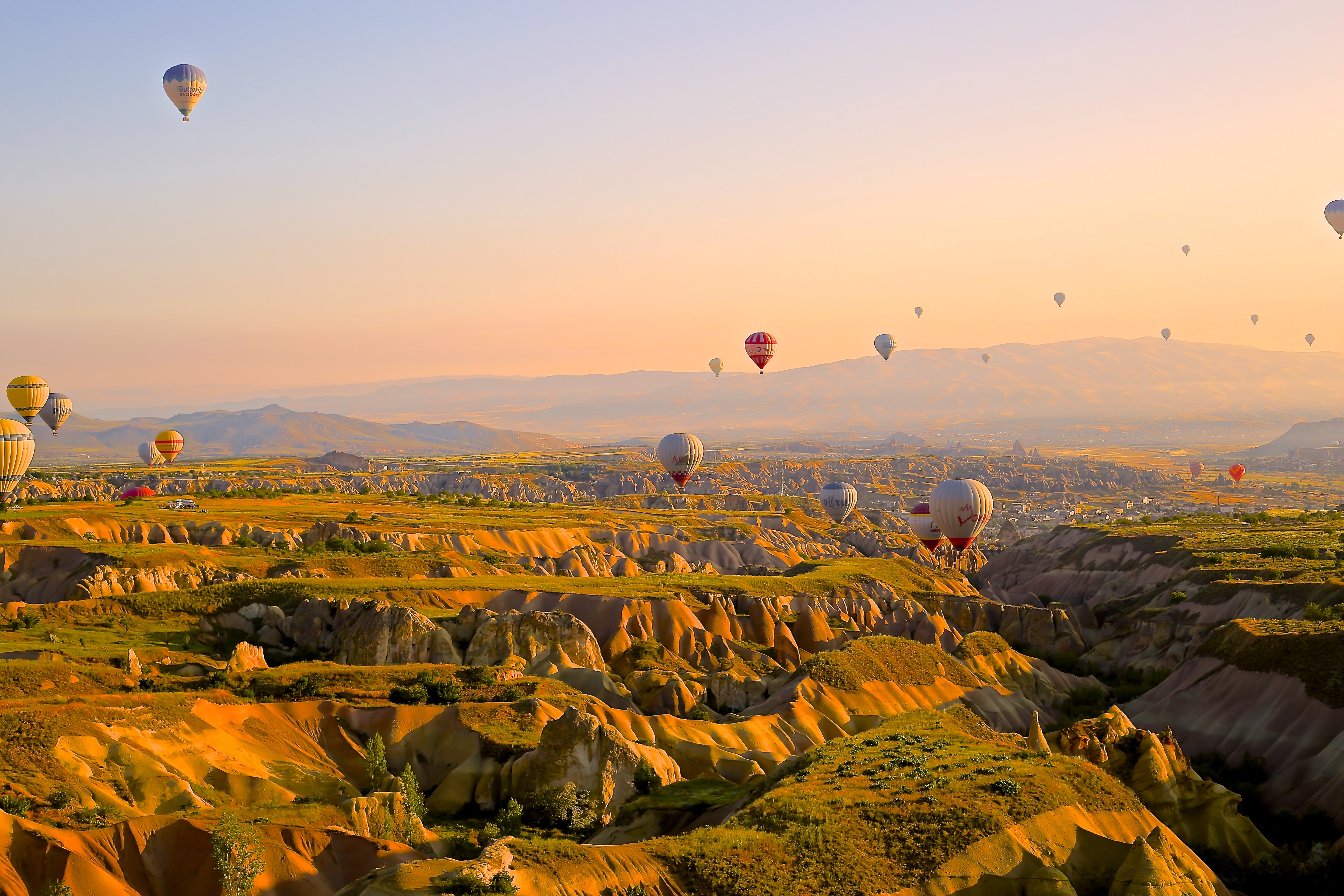 Globos aerostáticos en la Cappadocia en Turquía