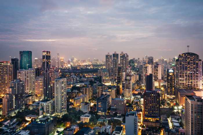 Vistas de una terraza a Bangkok