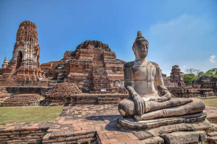 Templo en Ayutthaya en Tailandia