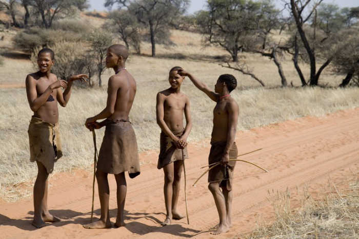 Tribu bosquimanos en Namibia