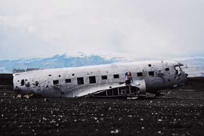 Avión estrellado en Islandia