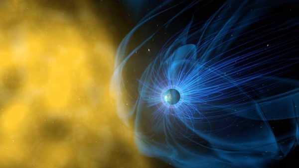 Magnetosfera de la Tierra y nebulosa solar