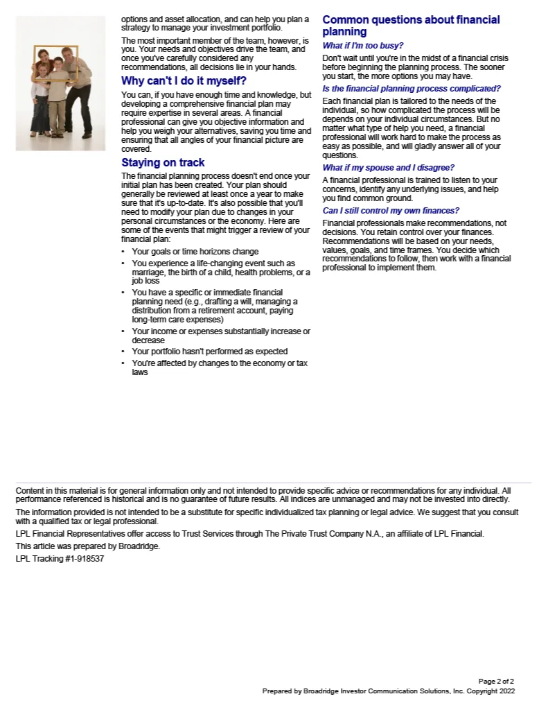 Financial Planning - Helping You See the Big Picture - 2