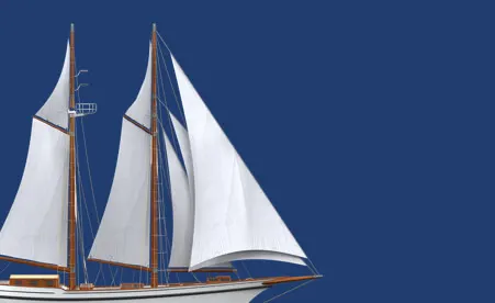 Sailboat on navy background