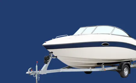 Boat on navy background