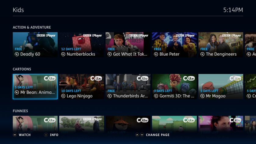 More choice than ever
We’ve also split the shows into categories to make it easier to find the shows they want or something similar to what your children like. 