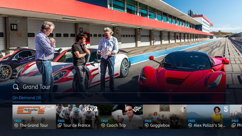 YouView search The Grand Tour results