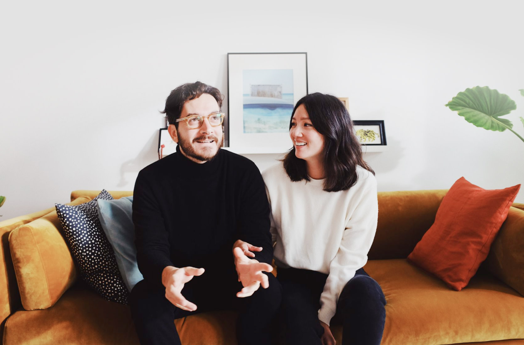 Emanuele and Babeth, in their Home apartment.