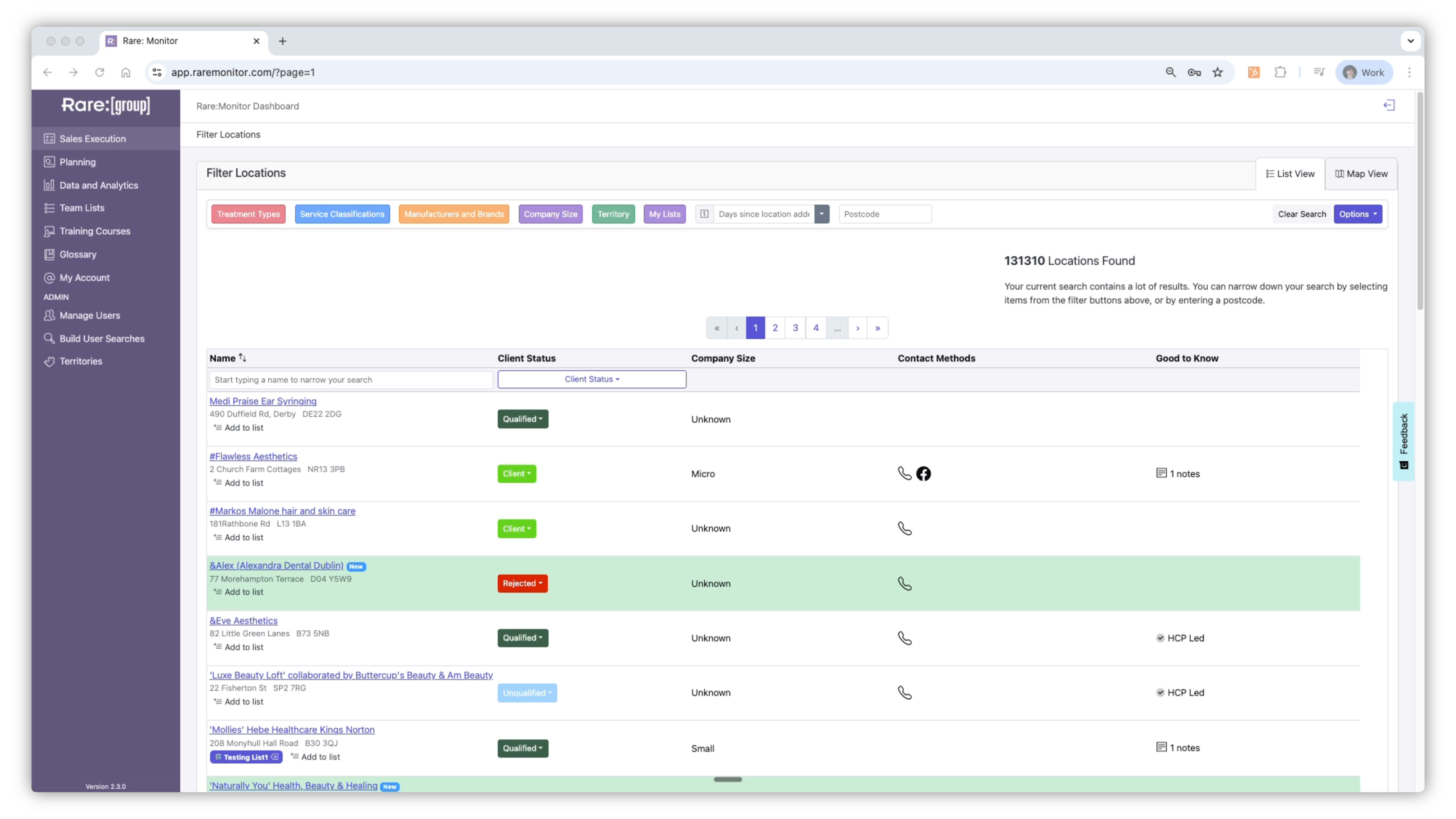 Screenshot from the Rare.Monitor how-to guide for Creating and Managing Lists, illustrating "Run Your Search".