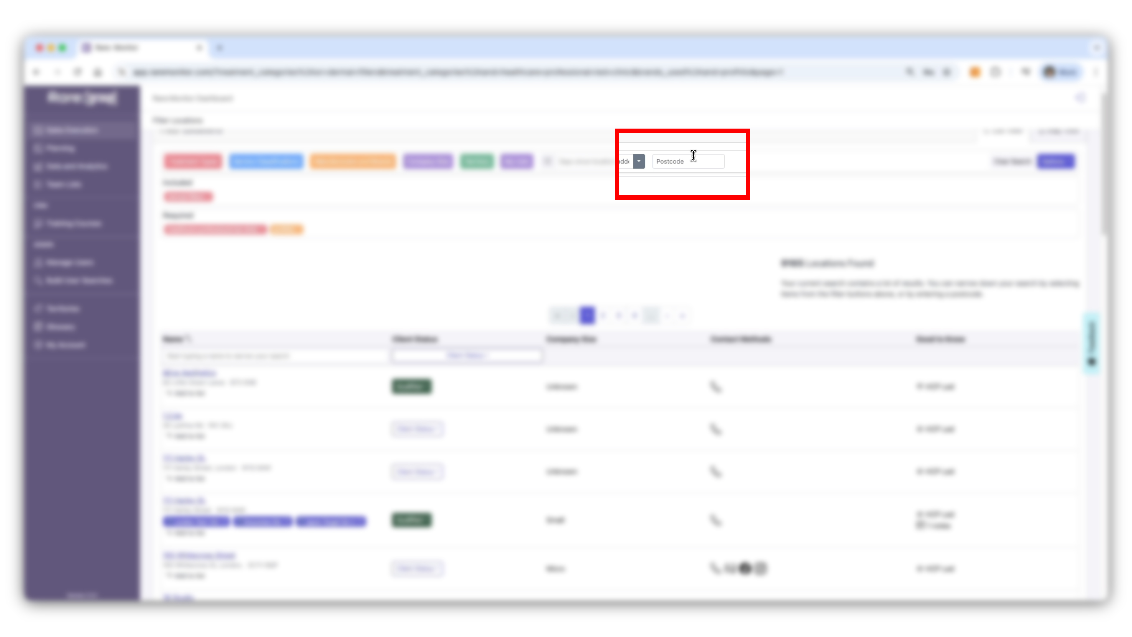 Screenshot from the Rare.Monitor how-to guide for Using Filters, illustrating "Narrow by Size and Location".