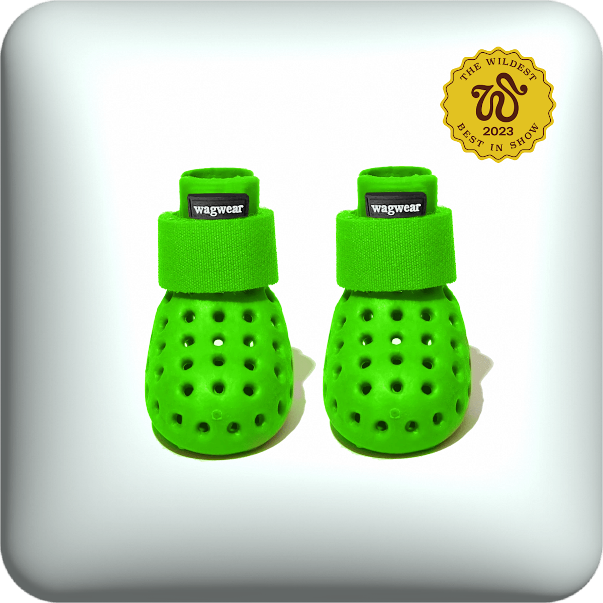 Mojave Wagwear Wagwellies lime green boots