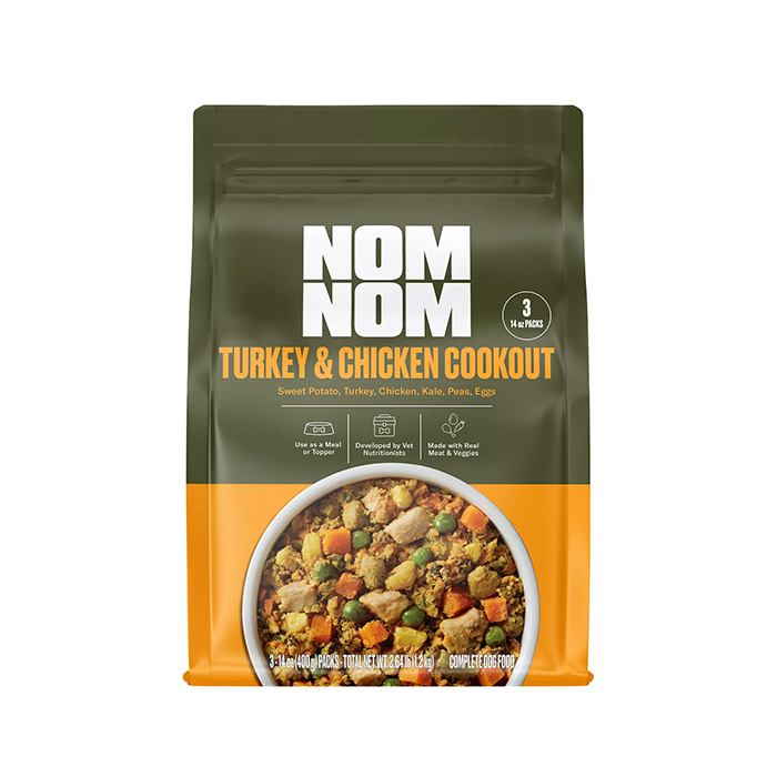 Nom Nom Turkey & Chicken Cookout Frozen Dog Food