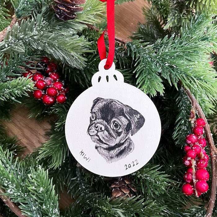 pug custom ornament