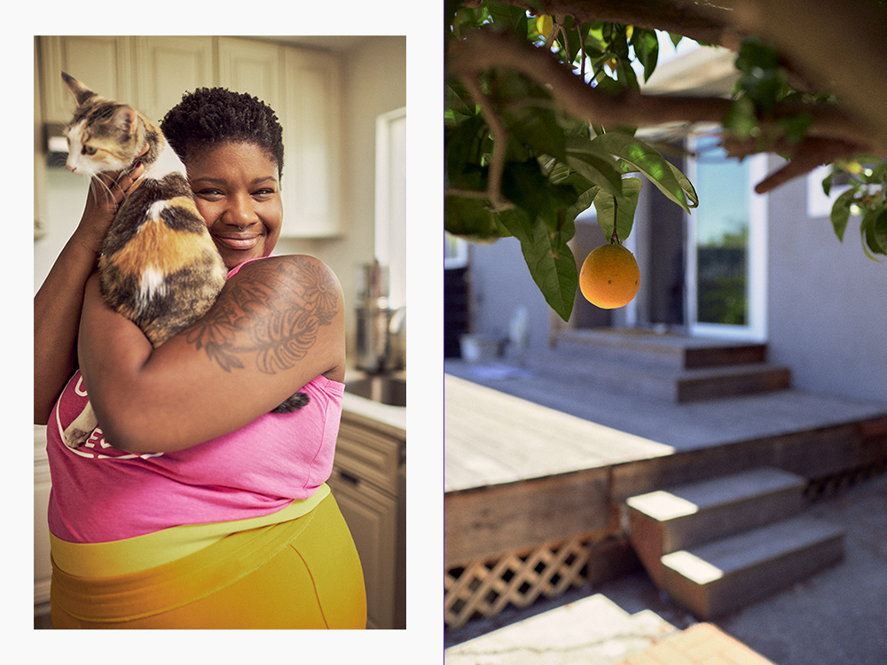 Jessamyn Stanley with her dog