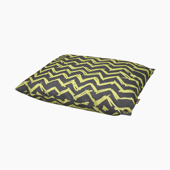 outdoor bed in yellow and green