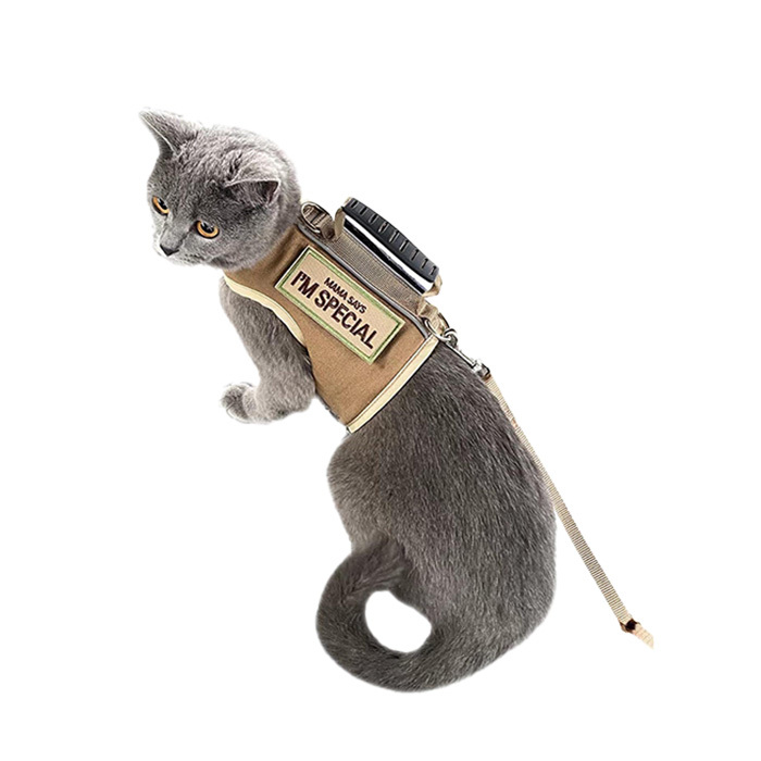  Yizhi Miaow Tactical Cat Harness, With Padded Vest