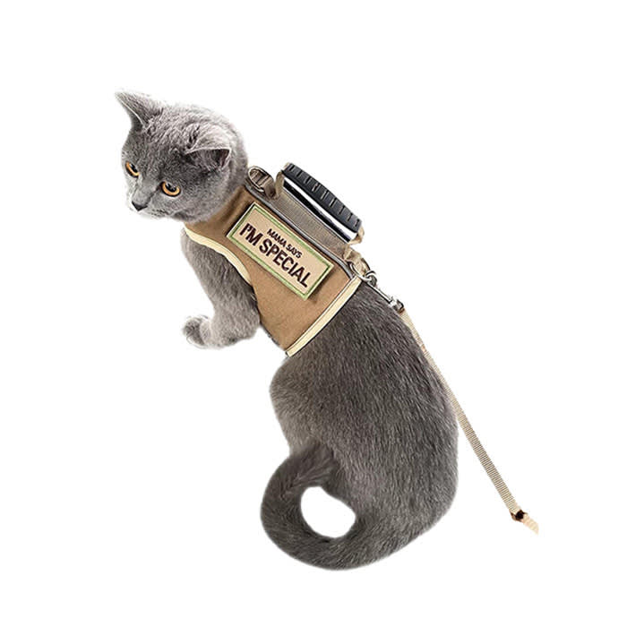 Yizhi Miaow Tactical Cat Harness, With Padded Vest