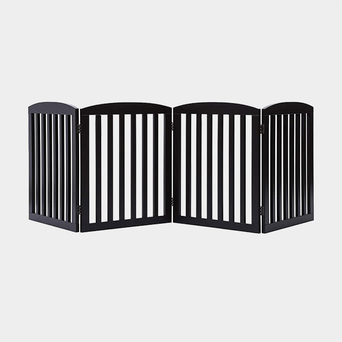 the dog gate in brown