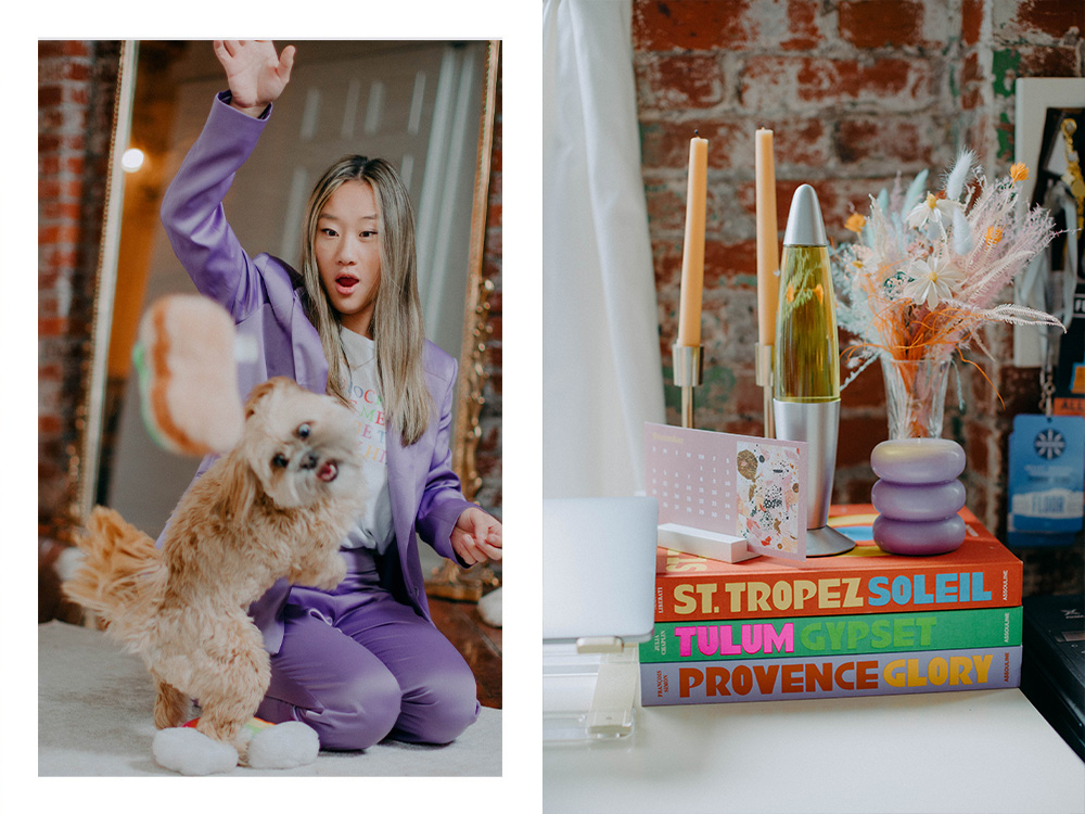 annie wu henry and her dog