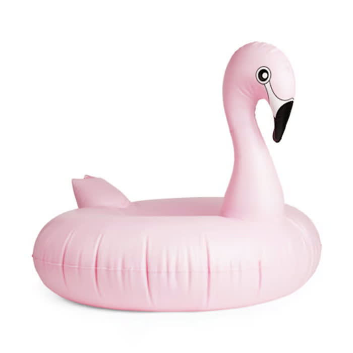 pink flamingo dog float