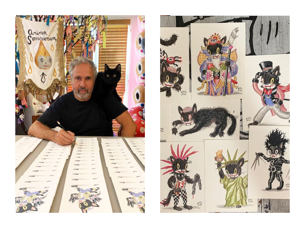 artist gary baseman and cat bosco