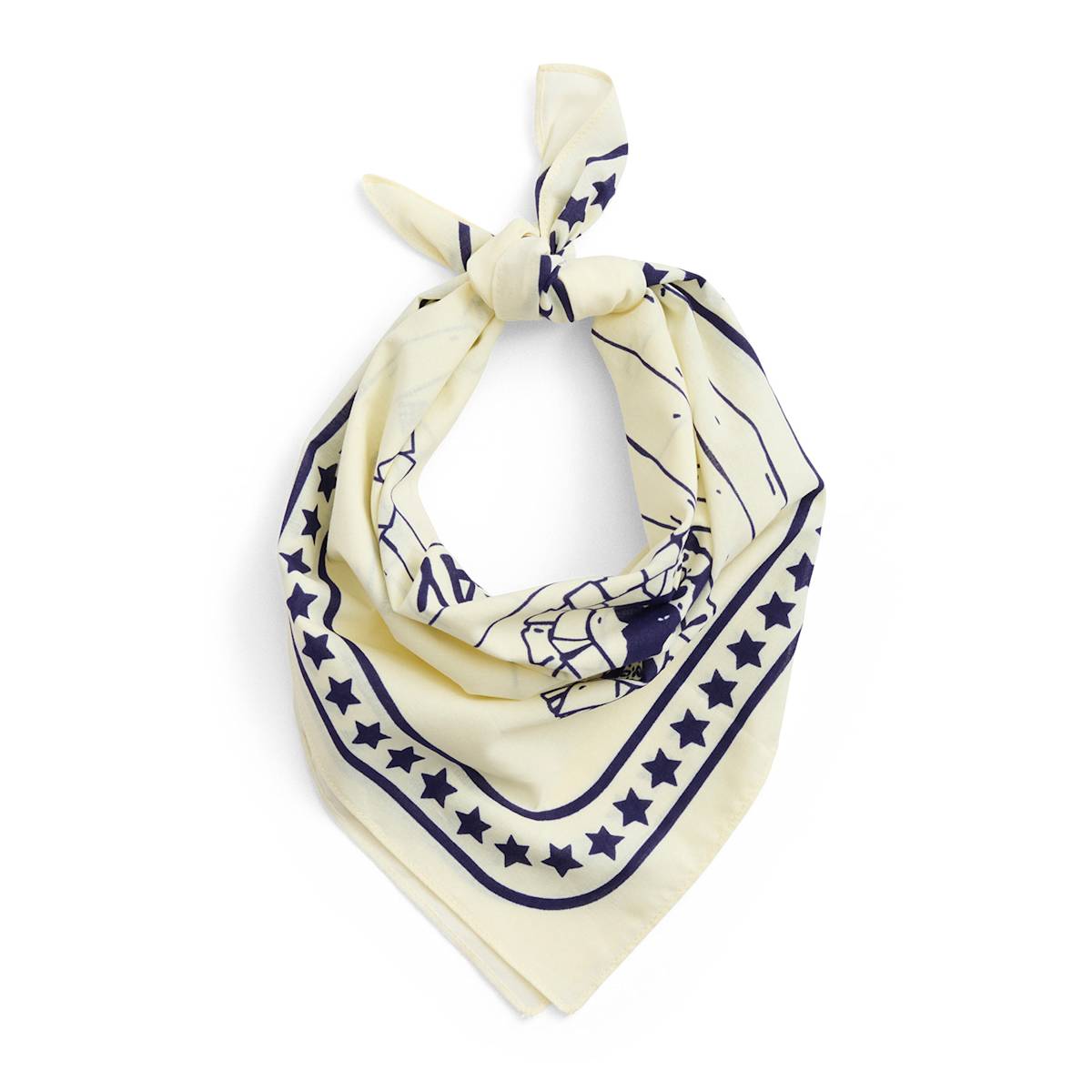 HAY design dog scarf in white and blue