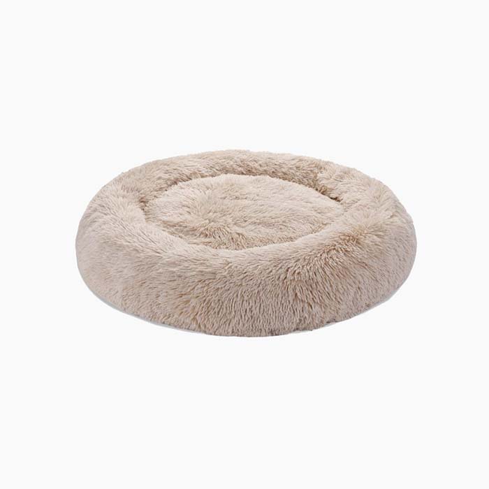 the fluffy bed in beige