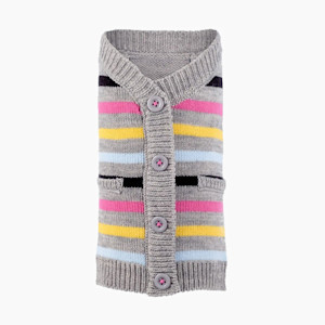 striped sweater in gray