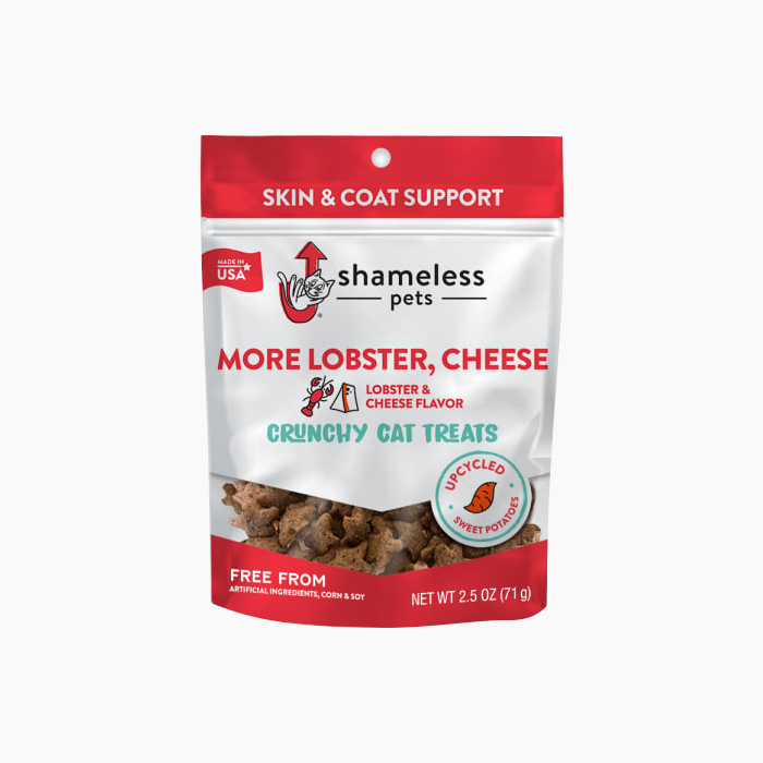 the cat treats in a red packaging