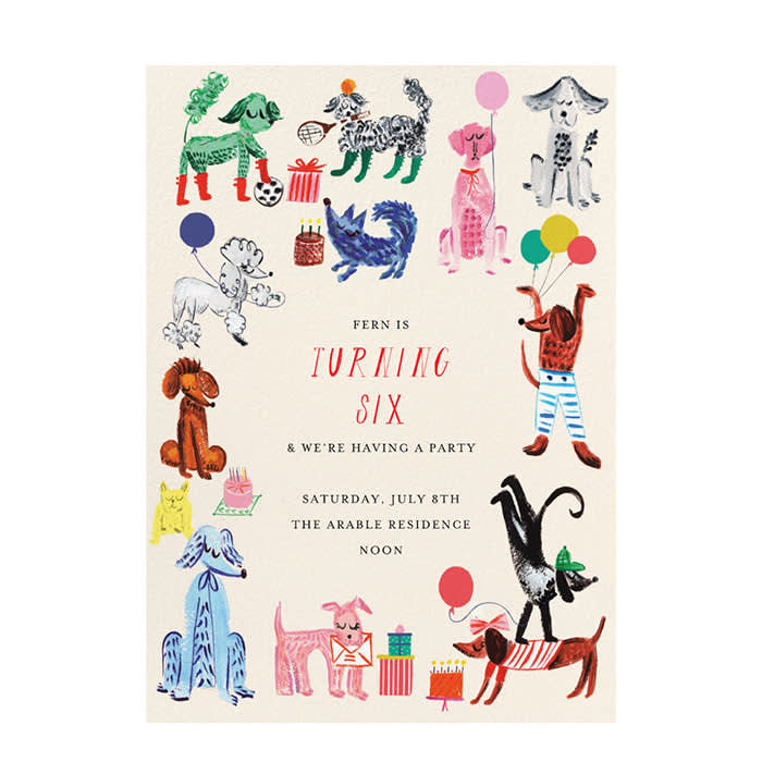 dog birthday invitation