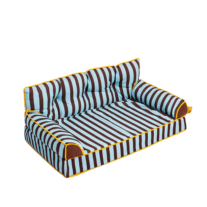 FunnyFuzzy Stripe Waterproof Foldable Large Dog Sofa Bed