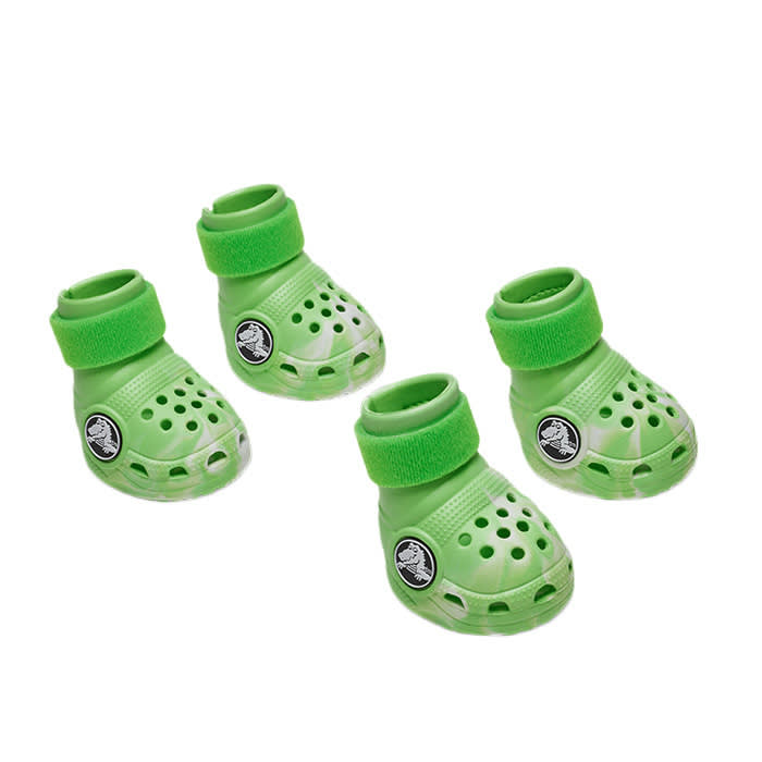 Pet Crocs Boots in marble Green Slime
