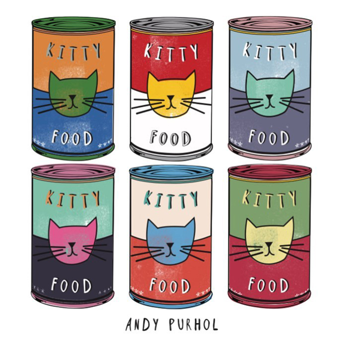 Andy Warhol inspired cat print 
