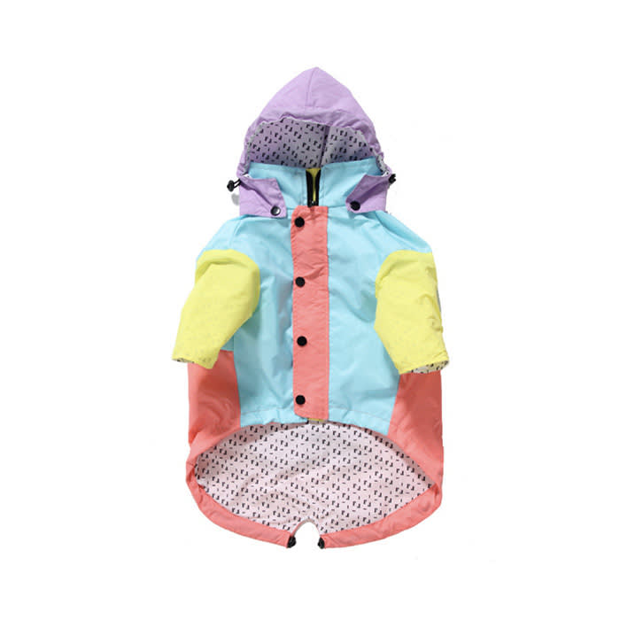 pastel raincoat for dogs
