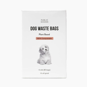 dog poop bags in white box