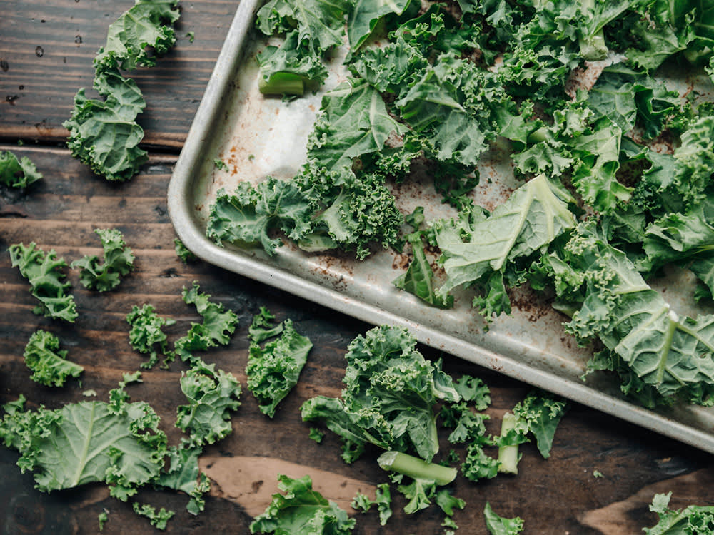 kale chips prepared for dogs