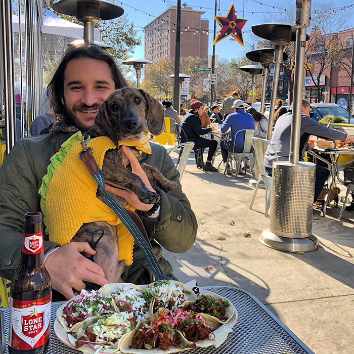 dog outdoors at Big Star