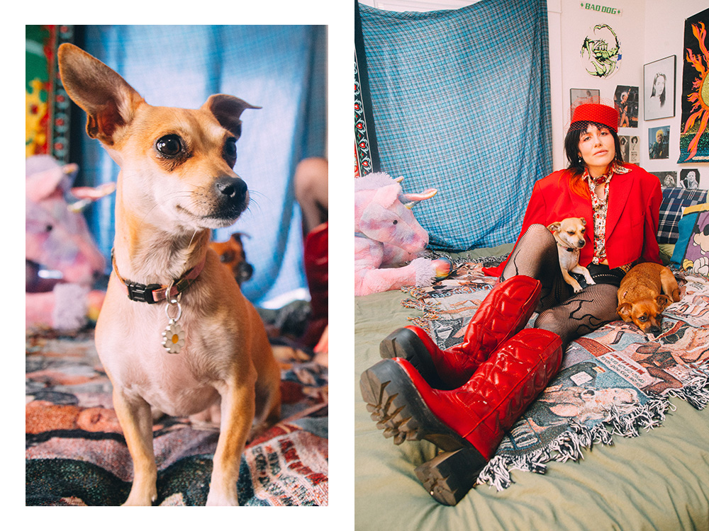 Dani Miller with her two dogs