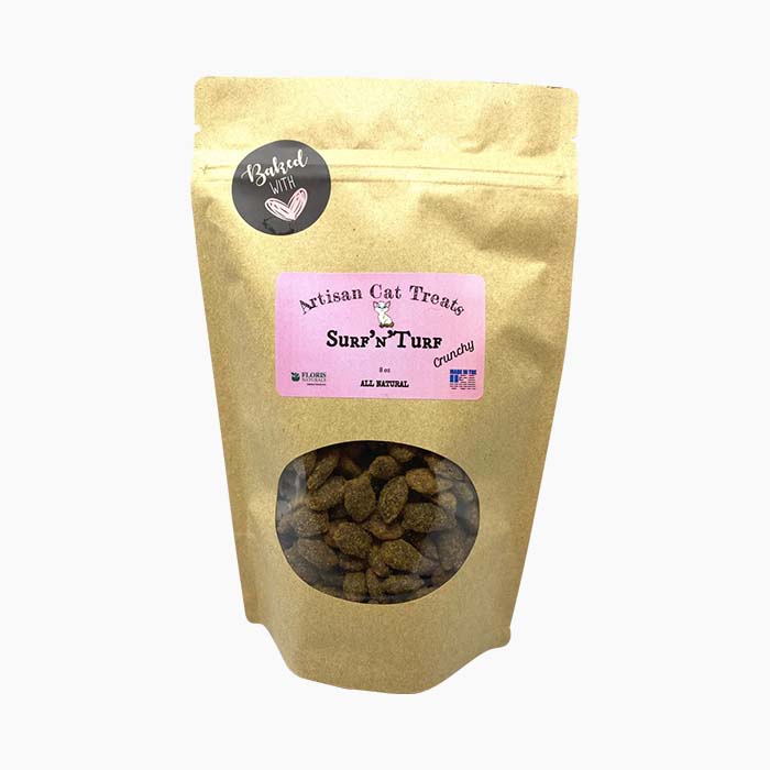 the treats in a brown bag