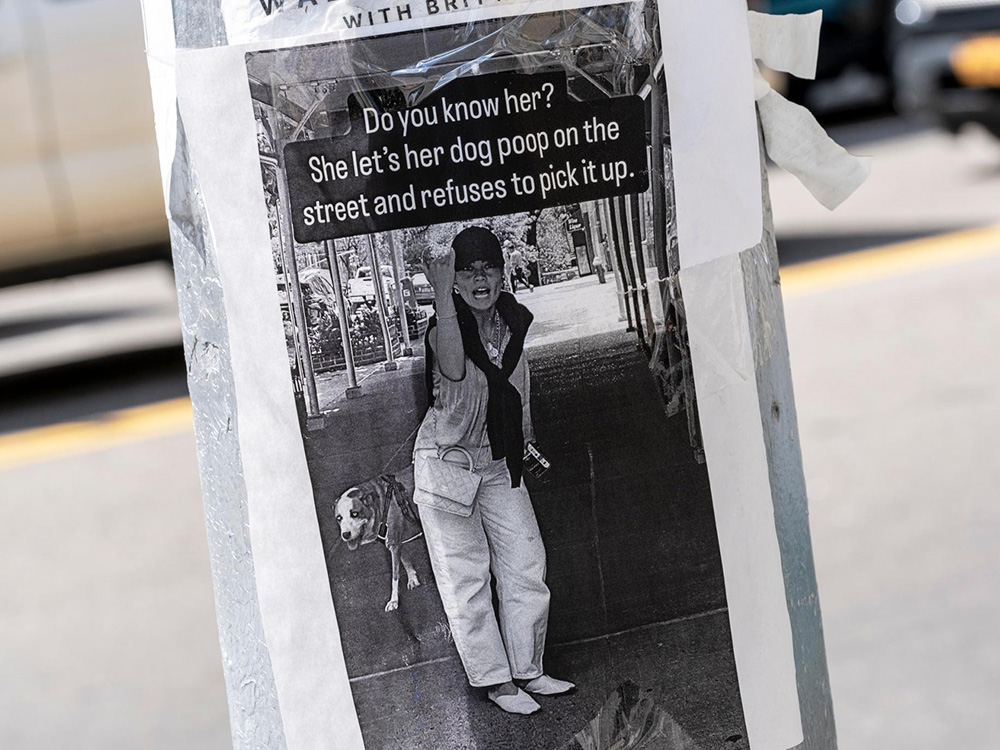 woman in NYC who won't pick up dog poop 