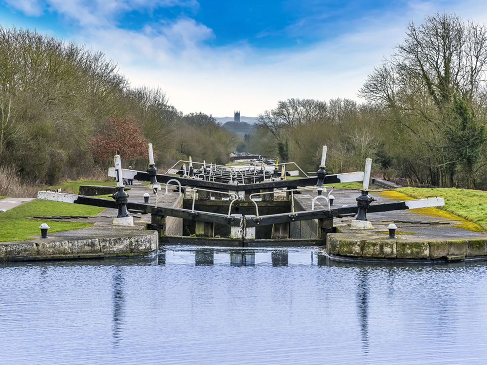 view of Hatton lock in warwickshire