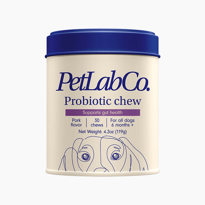 probiotic chews in off white tub