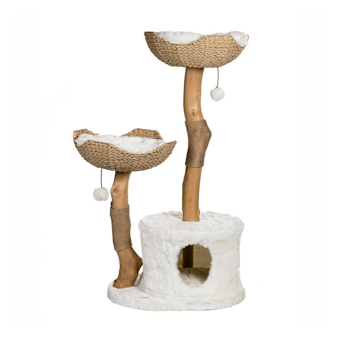 Mau Cento 46-in Modern Wooden Cat Tree & Condo