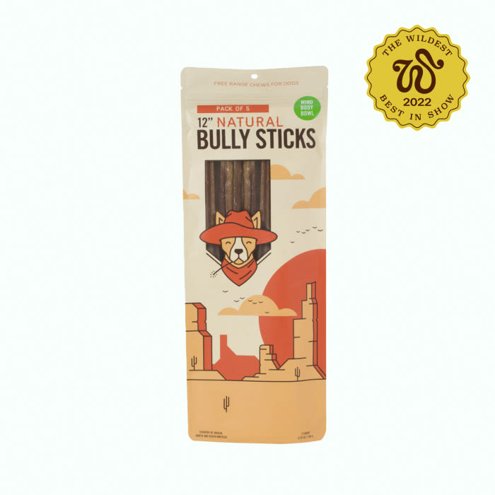bully sticks in orange packaging